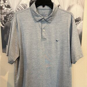 Vineyard Vines Men's Light Gray Polo Shirt Large